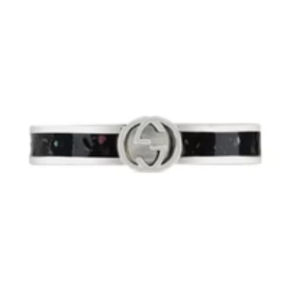 NIB GUCCI Interlocking G ring in SS   Size 6.5